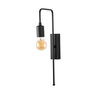 Opviq Lámpara de pared negra moderna de metal